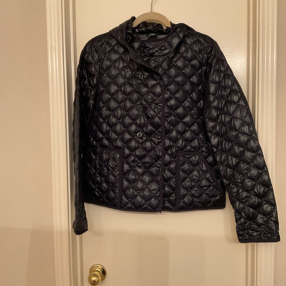 J. Crew Black Quilted Puffer Jacket